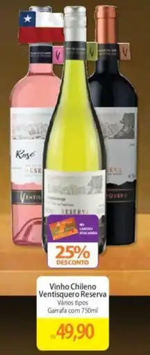 Atacadão Vinho Chileno Ventisquero Reserva Vários tipos Garrafa com 750ml oferta