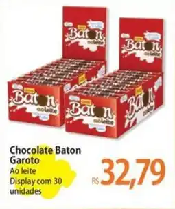 Atacadão Chocolate Baton Garoto Ao leite Display com 30 unidades oferta