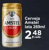 Rossi Supermercado Cerveja Amstel lata 269ml oferta