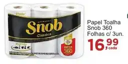 Rossi Supermercado Papel Toalha Snob 360 Folhas c/ 3un. oferta