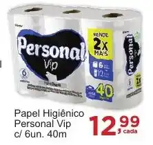 Rossi Supermercado Papel Higiênico Personal Vip c/ 6un. 40m oferta