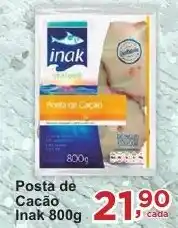 Rossi Supermercado Posta de Cacão Inak 800g oferta
