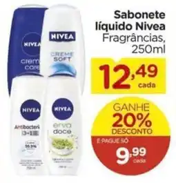 Carrefour Sabonete líquido Nivea Fragrâncias, 250ml oferta