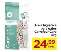 Carrefour Areia higiênica para gatos Carrefour Care 4kg oferta