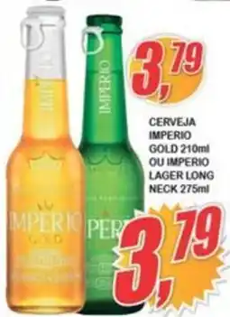 CERVEJA IMPERIO GOLD 210ml OU IMPERIO LAGER LONG NECK 275ml