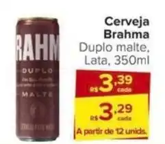Carrefour Cerveja Brahma Duplo Malte Lata, 350ml oferta