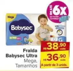 Carrefour Fralda Babysec Ultra Mega, Tamanhos oferta