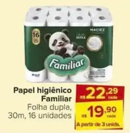 Carrefour Papel higiênico Familiar Folha dupla, 30m, 16 unidades oferta