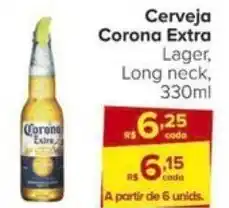 Carrefour Cerveja Corona Extra Lager, Long neck, 330ml oferta