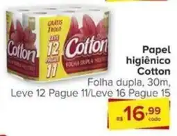 Carrefour Papel higiênico Cotton oferta