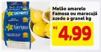 Mercado Extra Melao amarelo Famosa ou maracuja azedo a granel 1kg oferta
