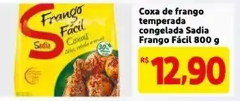 Mercado Extra Coxa de frango temperada congelada Sadia Frango Facil 800g oferta