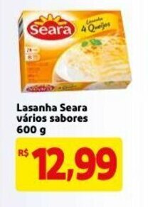 Mercado Extra Lasanha Seara Varios Sabores 600g oferta