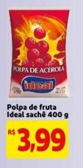 Mercado Extra Polpa de Fruta ideal sache 400g oferta