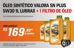 AutoZone ÓLEO SINTÉTICO VALORA SN PLUS 5W30 1L LUBRAX + 1 FILTRO DE ÓLEO oferta