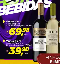 Frangolândia Vinho chileno Gran Tarapacá Cabernet sauvignon 750ml oferta