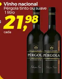 Frangolândia Vinho nacional Pérgola tinto ou suave 1 litro oferta