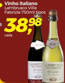 Frangolândia Vinho italiano Lambrusco Villa Fabrizia 750ml tipos oferta