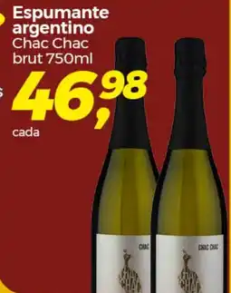 Espumante argentino Chắc Chac brut 750ml