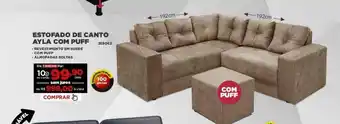 Estofado De Canto Ayla Com Puff