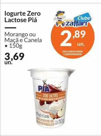 Zaffari Iogurte Zero Lactose Piá 150g oferta
