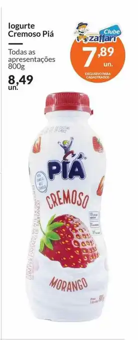 Zaffari Iogurte Cremoso Piá 800g oferta