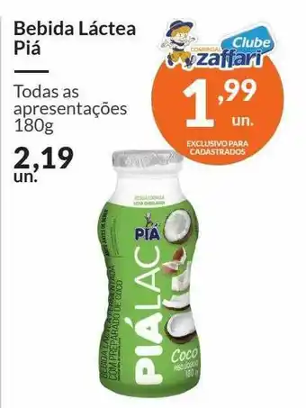 Zaffari Bebida Láctea Piá 180g oferta