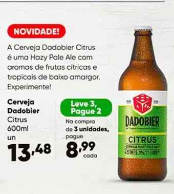 Zaffari Cerveja Dadobier Citrus Leve 3 Pague 2 600ml oferta