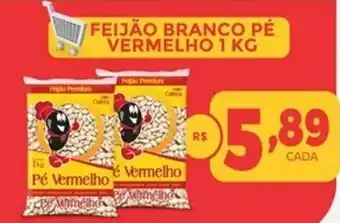 Feijao Branco Pe Vermelho 1kg