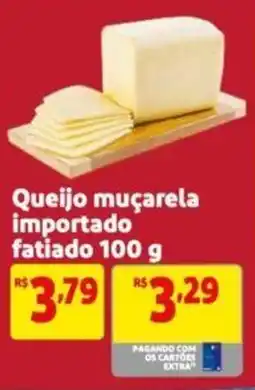 Queijo muçarela importado fatiado 100 g