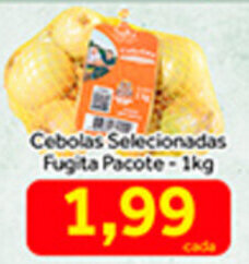 Shibata Supermercados Cebolas Selecionades Fugita Pacote 1kg oferta