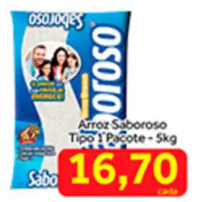 Shibata Supermercados Arroz Saborosso tipo 1 pacote 5kg oferta
