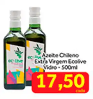 Shibata Supermercados Azeite Chileno Extravirgem Ecolive vidro 500ml oferta