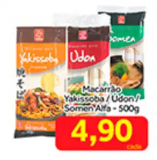 Shibata Supermercados Macarrao Yakissoba/ Udon/ Somen Alfa 500g oferta
