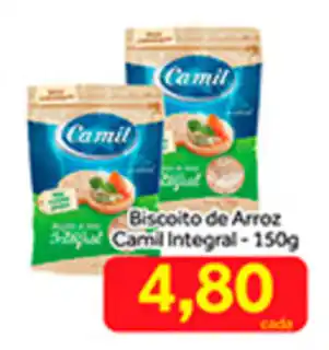 Biscoito de Arroz Camil Integral 150g