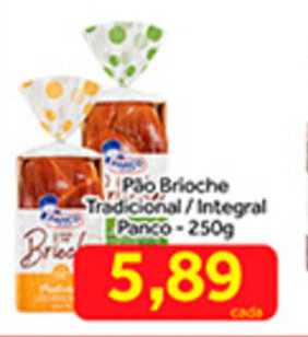 Shibata Supermercados Pao Brioche Tradicional/ Integral Panco 250g oferta