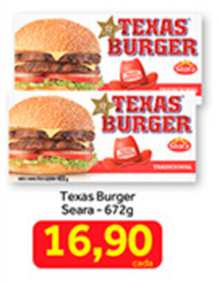 Shibata Supermercados Texas Burger Seara 672g oferta