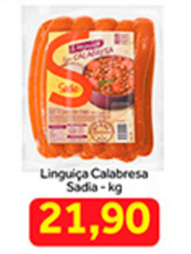Shibata Supermercados Linguica Calabresa Sadia 1kg oferta