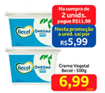 Shibata Supermercados Creme vegetal Becel 500g oferta