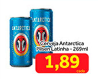 Shibata Supermercados Cerveja Antarctica Pilsen Latinha 269ml oferta