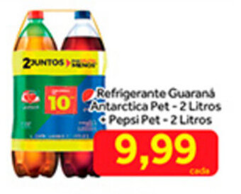 Shibata Supermercados Refrigerante Guarana Antarctica pet 2L + Pepsi Pet 2L oferta