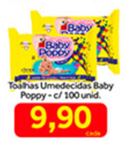 Shibata Supermercados Toalhas Umedecidas Baby Poppy c/100un. oferta