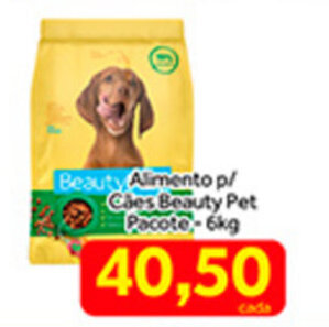 Alimento p/ caes Beauty pet pacote 6kg