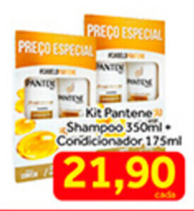 Shibata Supermercados Kit Pantene Shampoo 350ml + Condicionador 175ml oferta