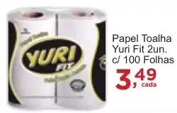 Rossi Supermercado Papel Toalha Yuri Fit 2un. c/ 100 Folhas oferta