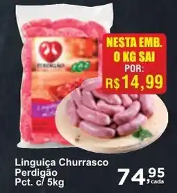 Rossi Supermercado Linguiça Churrasco Perdigão Pct. c/ 5kg oferta