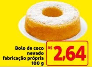 Bolo de Coco nevado Fabricacao Propria 100g