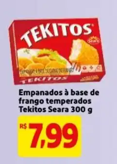 Mercado Extra Empenados a base de frango temperados Tekitos Seara 300g oferta