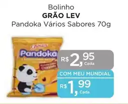 Supermercados Mundial Bolinho GRÃO LEV Pandoka Vários Sabores 70g oferta