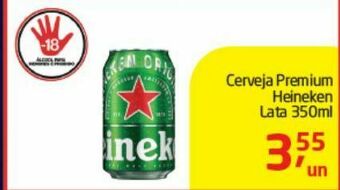Tenda Atacado Cerveja premium heineken lata 350 ml oferta